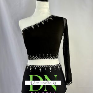Frontside black dance costume