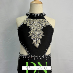 Front of black Stella dance costume